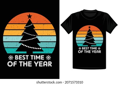 Mejor Momento Del Año Diseño De Camisetas, Diseño De Camisetas De Navidad, Diseño De Camisetas Vintage