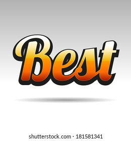 Best Title for Labels on Light Background. Vector