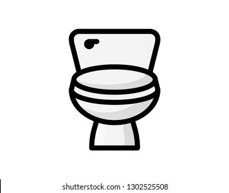 Best Toilet Icon. Professional, Pixel Perfect Icons Optimized For Both Large And Small Resolutions.. EPS 10 Format. - Vector 