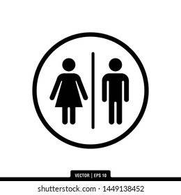 The best of Toilet icon vector, illustration logo template in trendy style. Suitable for many purposes.
