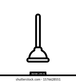 The best Toilet Plunger icon vector, illustration logo template in trendy style. Suitable for many purposes.