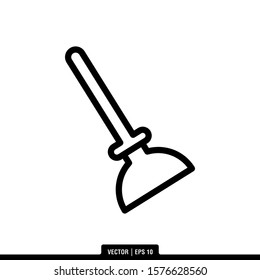 The best Toilet Plunger icon vector, illustration logo template in trendy style. Suitable for many purposes.