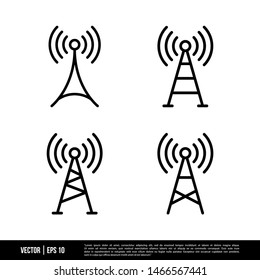 The best Tower Signal icons vector collection, illustration logo template in trendy style. Suitable for many purposes.
