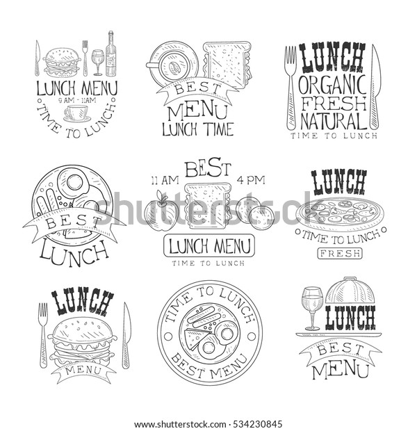 Best Town Organic Lunch Menu Set Stock Vector Royalty Free 534230845