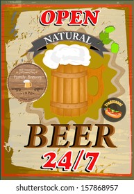 Best traditional fresh cold Beer.Vector