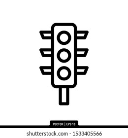 The best Traffic Light icon vector, illustration logo template in trendy style. Suitable for many purposes.
