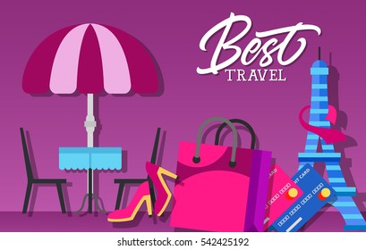 Best travel lettering with Eiffel tower