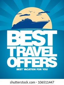 Best travel offers advertising design template.