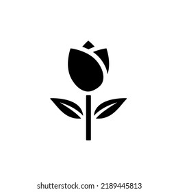 Best Tulip flower Icon Illustration Vector Logo Or Tulip Flower Silhouette. Illustration of a tulip flower icon for mobile application menus, websites, logos and more.