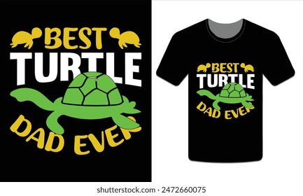 Mejor papá tortuga nunca, tortugas camiseta diseño ilustración de Arte vectorial