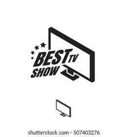 Best Tv show logo template design. Entertainment channel icon. Vector illustration