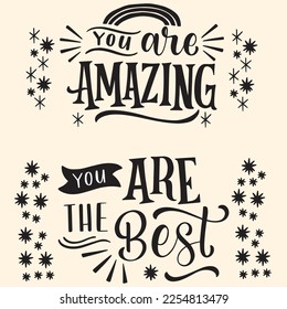 Best Typography Badges Illustration vector
