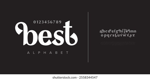 Best typography beauty fashion elegant minimalist serif italic fonts decorative wedding vintage retro logos. Minimal luxury font alphabet logo. Vector illustration