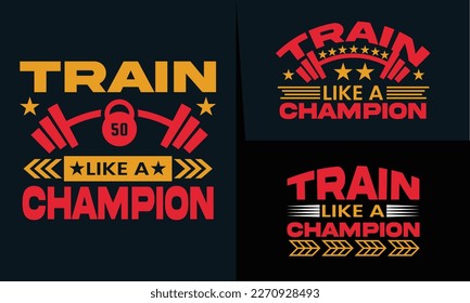 best typography t shirt design for gym and fitness inspiration
