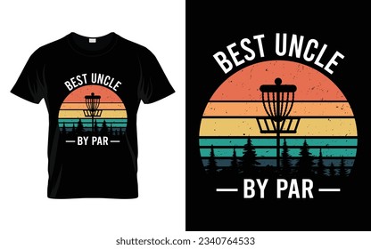 Best Uncle by Par Funny Golf T-Shirt Design Golf Turnier Silhouette T-Shirt Design Vektor, Poster oder Vorlage