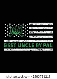 Best Uncle By Par USA American Flag Golf Lover