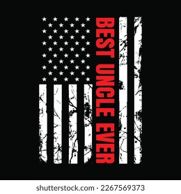 Best Uncle Ever American Flag T-shirt