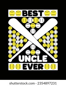 BEST UNCLE EVER. T-SHIRT DESIGN. PRINT TEMPLATE.TYPOGRAPHY VECTOR ILLUSTRATION.