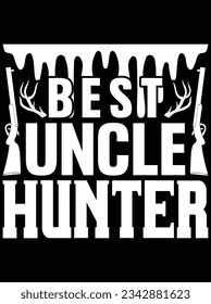 Best uncle hunter vector art design, eps file. design file for t-shirt. SVG, EPS cuttable design file