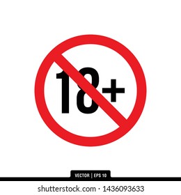The best of Under 18 Years Old icon vector, illustration logo template in trendy style. Suitable for many purposes.
