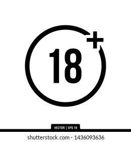 The best of Under 18 Years Old icon vector, illustration logo template in trendy style. Suitable for many purposes.
