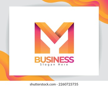 Best Unique Modern Combination Letter M, Y Logo Design Branding Template, Premium Vector. Realistic Premium Corporate Business Letter M, Y Logo Template Design.