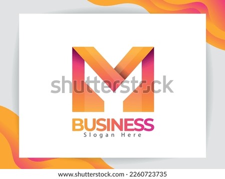 Best Unique Modern Combination Letter M, Y Logo Design Branding Template, Premium Vector. Realistic Premium Corporate Business Letter M, Y Logo Template Design.