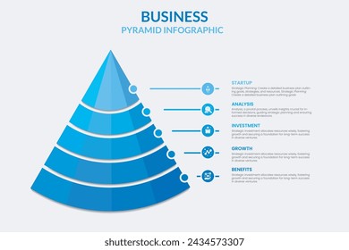 Best of Unique Pyramid Infographic Template 2024 - bearbeitbare Pyramide