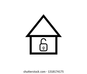 best unlock home icon.eps 10 -vector
