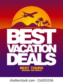 Best vacation deals advertising design template.