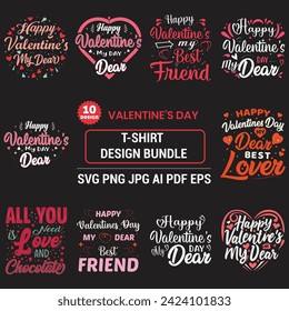 Best Valentine's Day Bundle t shirt Design 