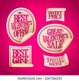 Best Valentine's day sale stickers set, holiday offers, special discounts