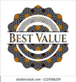 Best Value arabesque emblem. arabic decoration.