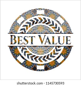 Best Value arabesque emblem. arabic decoration.