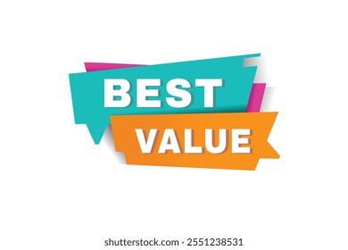 Bester Wert Banner, Sprechblase Zeichen Symbol Tag moderne Wort Konzept Vektor. Design für Web, Werbung.