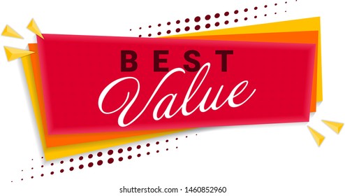 Best Value Banner Template Design. Vector Illustration. Eps 10