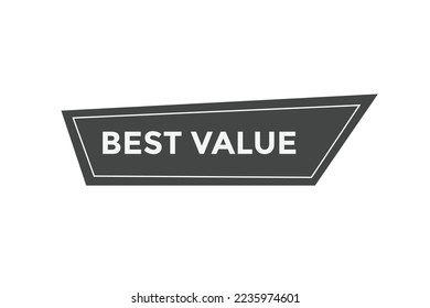 Best value button web banner template Vector Illustration