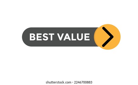 Best value button web banner templates. Vector Illustration
