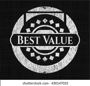 Best Value chalkboard emblem on black board