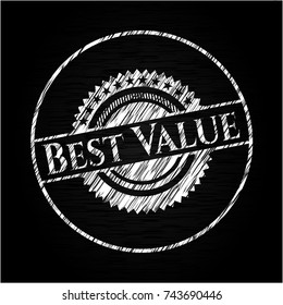 Best Value chalkboard emblem on black board