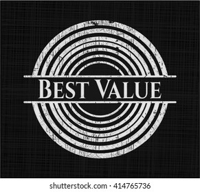 Best Value chalkboard emblem written on a blackboard
