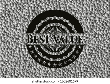 emblema oscuro de mejor valor con fondo de burbujas grises. Retro. Ilustración vectorial. Detallado.