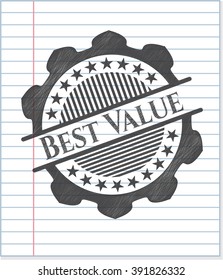 Best Value drawn with pencil strokes