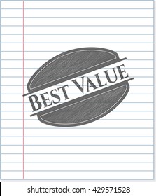 Best Value drawn with pencil strokes