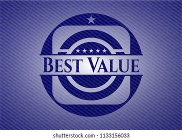 Best Value emblem with denim texture