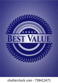 Best Value emblem with denim texture