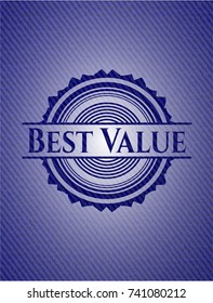 Best Value emblem with denim texture