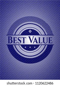 Best Value emblem with jean high quality background