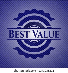 Best Value emblem with jean texture