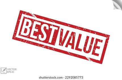 Best value grunge rubber stamp on white background. Best value Rubber Stamp.